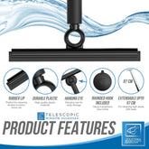 Squeegee with Telescopic Handle and Rotatable Head